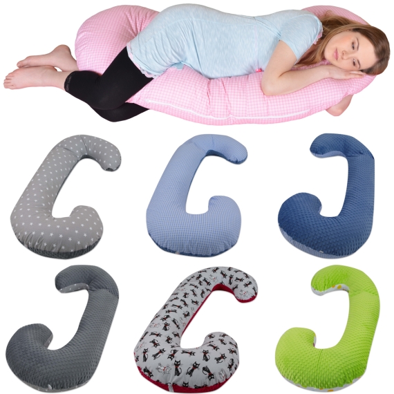 Maternity/pregnancy/nursing support body pillow, cushion,minky fabric+cotton “C”
