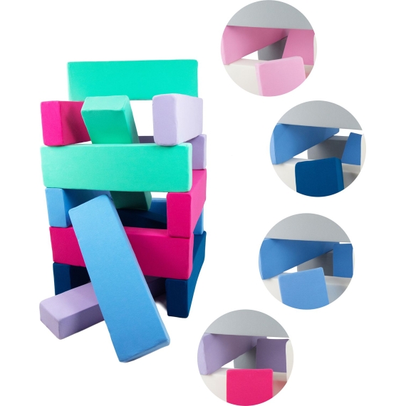 Jenga, 15 soft play blocks, soft toy, foam, building blocks for kids, stacking
